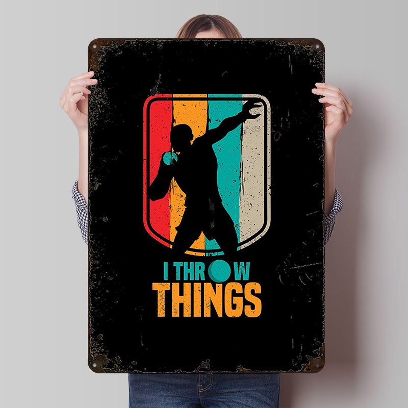Retro Gaming Gift Ideas - Lustige Gewichtheber-Geschenkidee Blechposter Personalisierte Wandkunst Retro