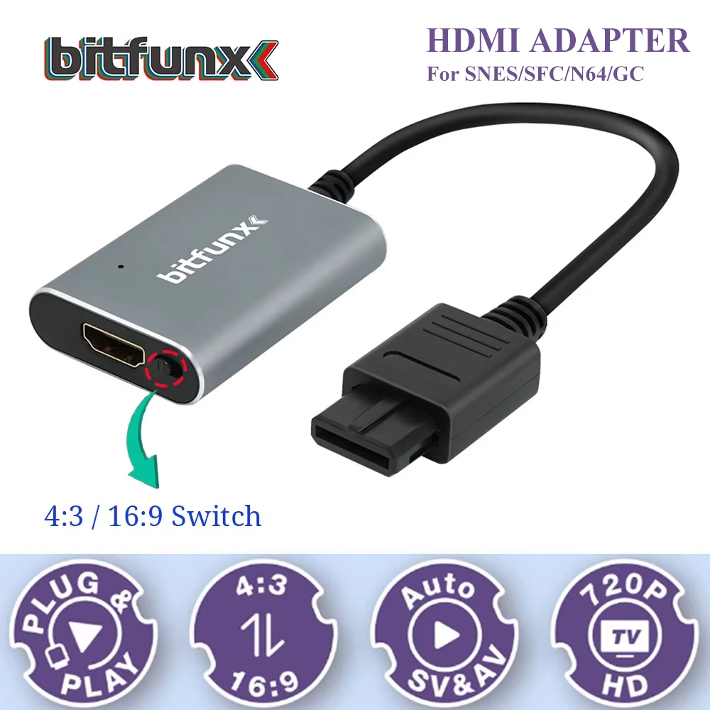 Retro Gaming Handheld - Bitfunx 720P Svideo / AV zu