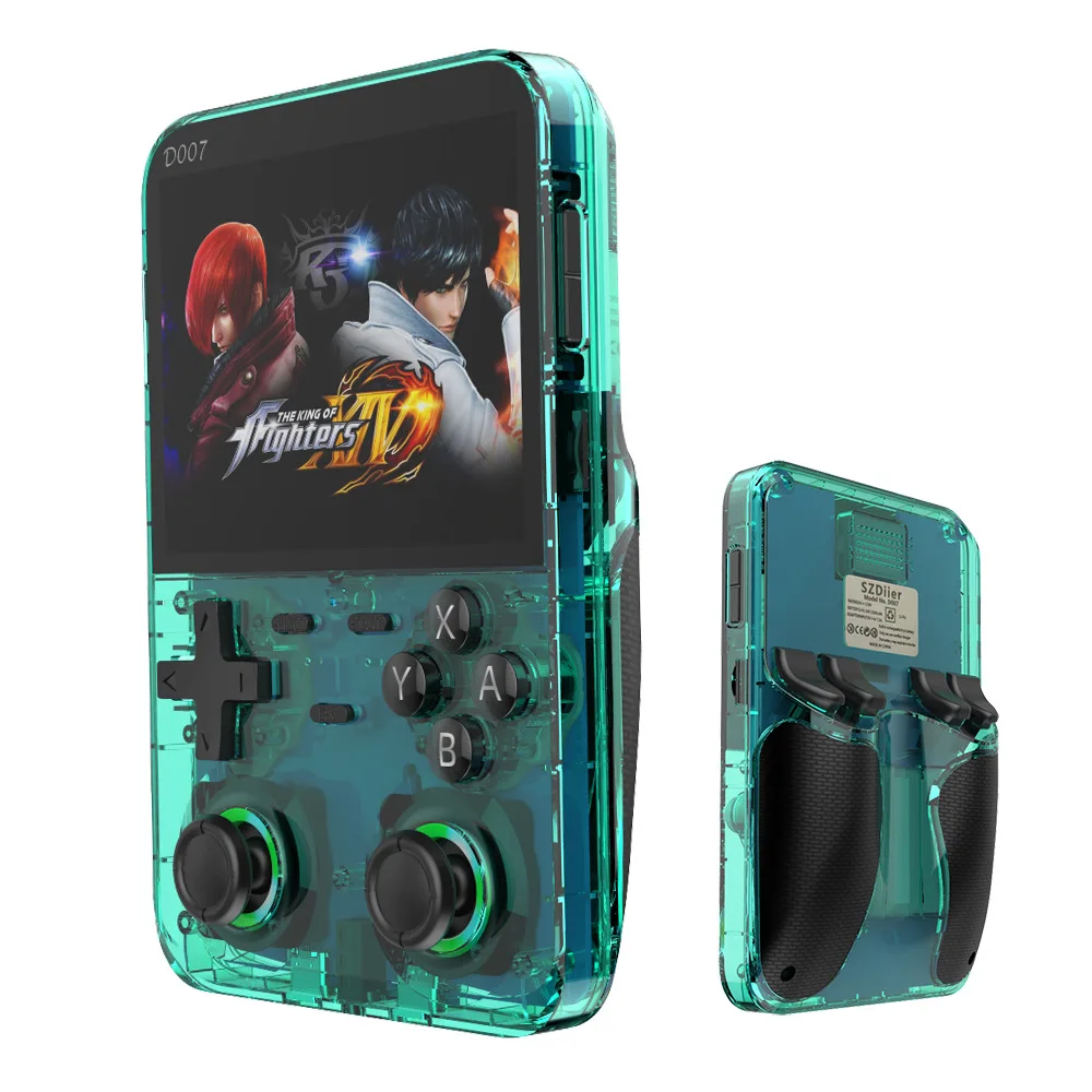 Console Retro Gaming Portable - D007 Tragbare Videospielkonsolen 3,5-Zoll-IPS-Bildschirm Handheld-Game-Player Open-Source-System