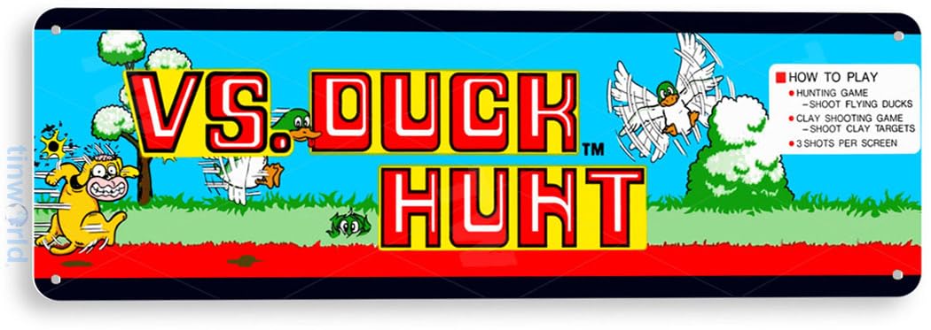 Retro Gaming Shops - Zinn Zeichen Enten jagd Arcade Festzelt