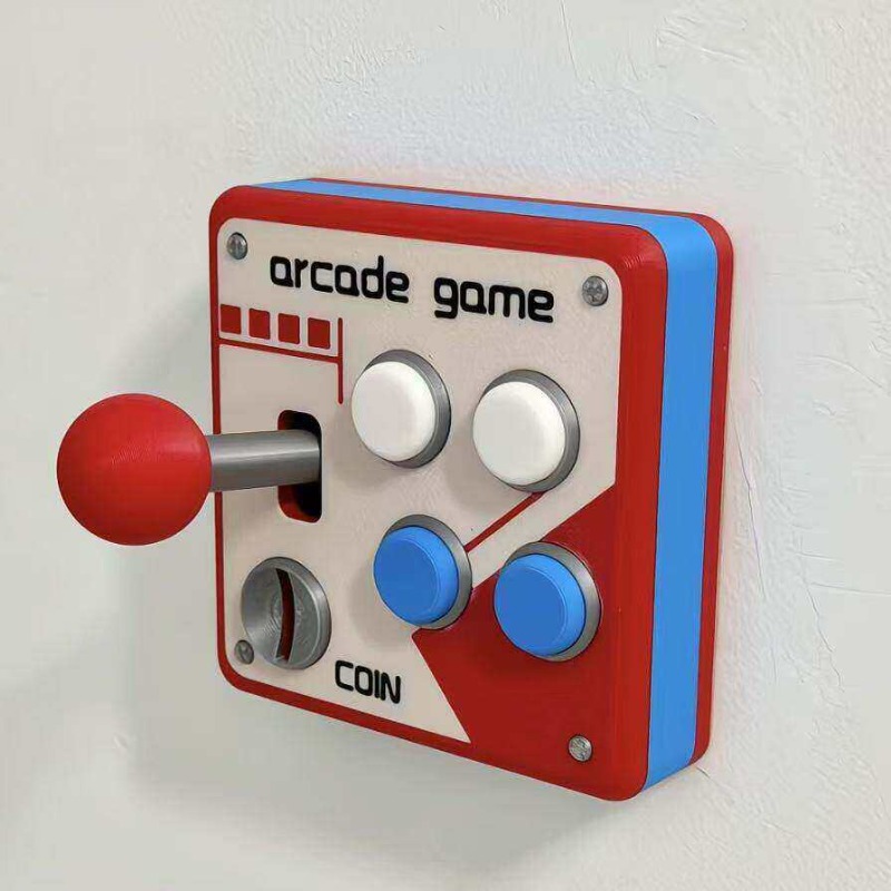 Game Retro Gaming - Retro-Arcade-Spiel-Joystick Wandschalter-Abdeckung Einzelner Rocker-Lichtschalter Deko Spaßige