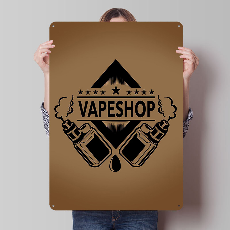 Vape Shop Logo Weißblech Poste – Retro Gaming Shops Bewertung und Preis