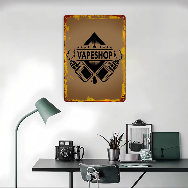 Vape Shop Logo Weißblech Poste – Retro Gaming Shops Bewertung und Preis