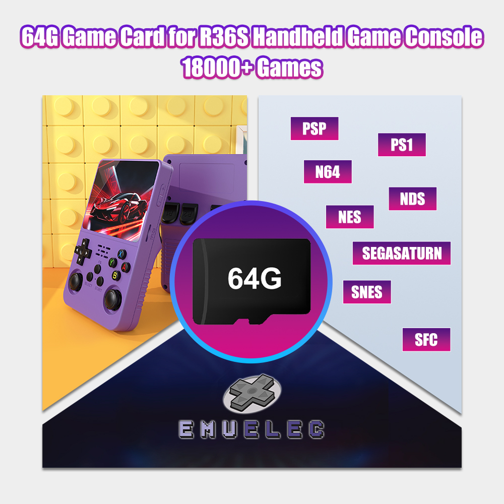 64G Game TF-Karte für R36S Vid – Console Retro Gaming Portable Bewertung und Preis