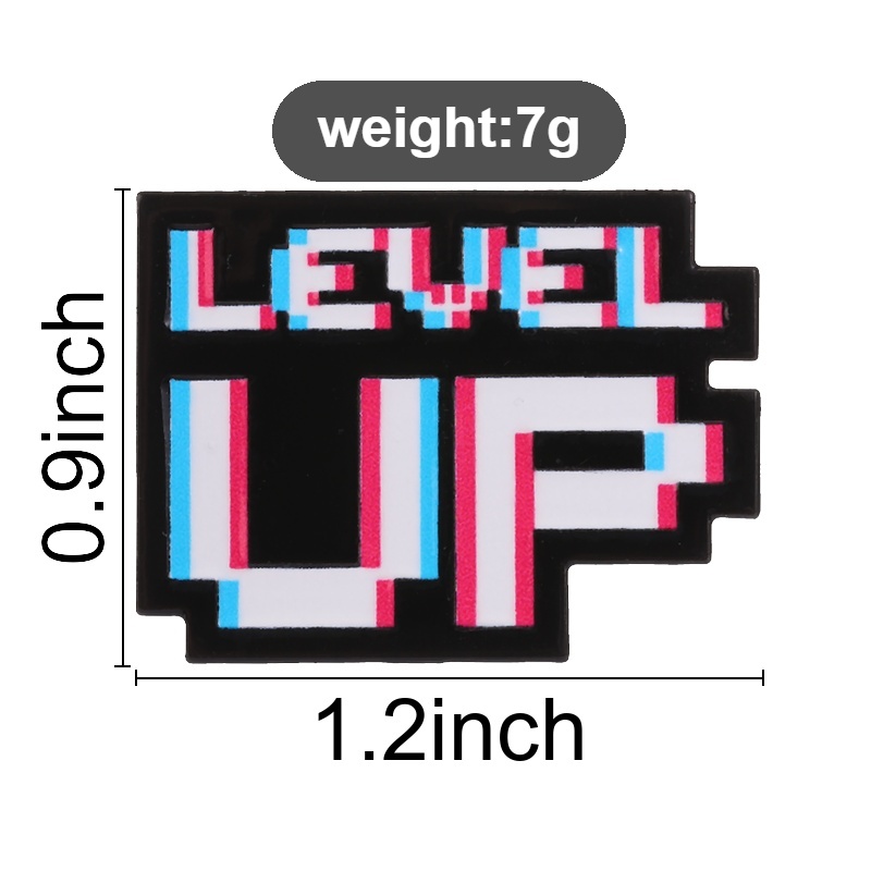 Level Up Glitch Pixel-Abzeiche – Retro Gaming Style Bewertung und Preis
