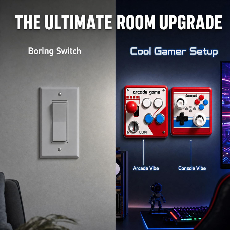 Bohrfreie Lichtschalterabdecku – Retro Gaming Style Bewertung und Preis